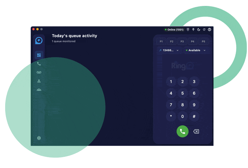 RingQ desktop app interface