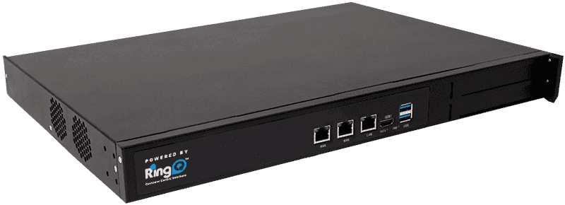 RingQ NX 256RR enterprise PBX server with dual redundant power supplies and RAID