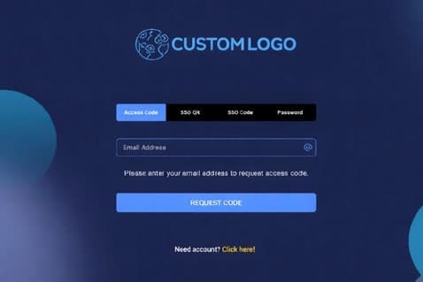 RingQ login page with custom branding