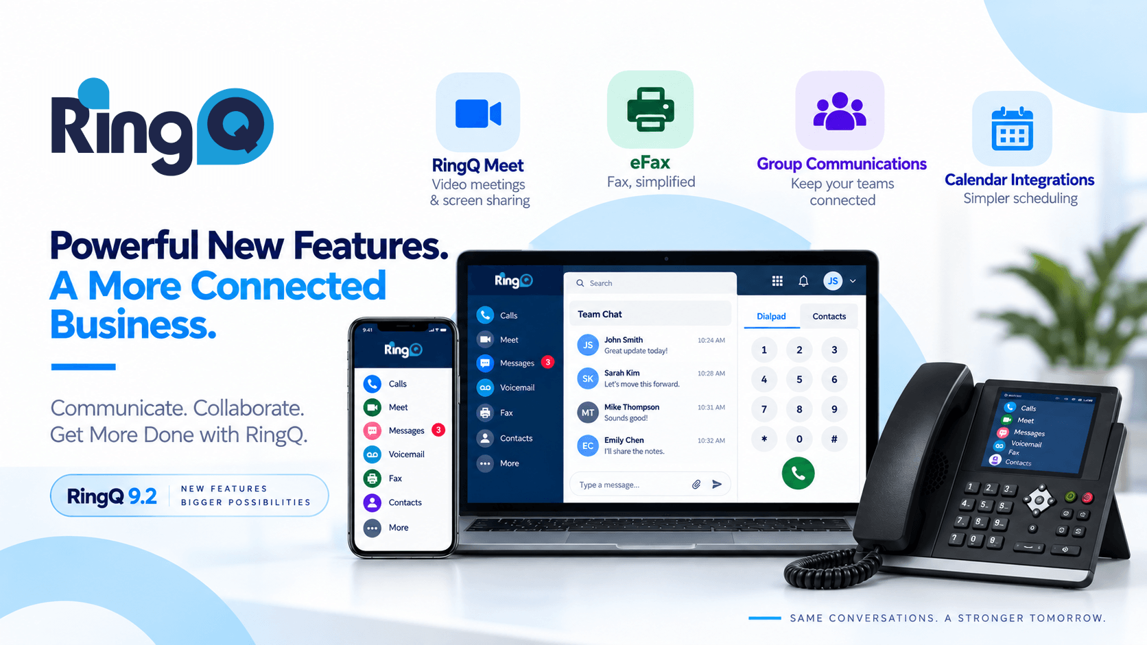 RingQ 9.2 release new features for business communications