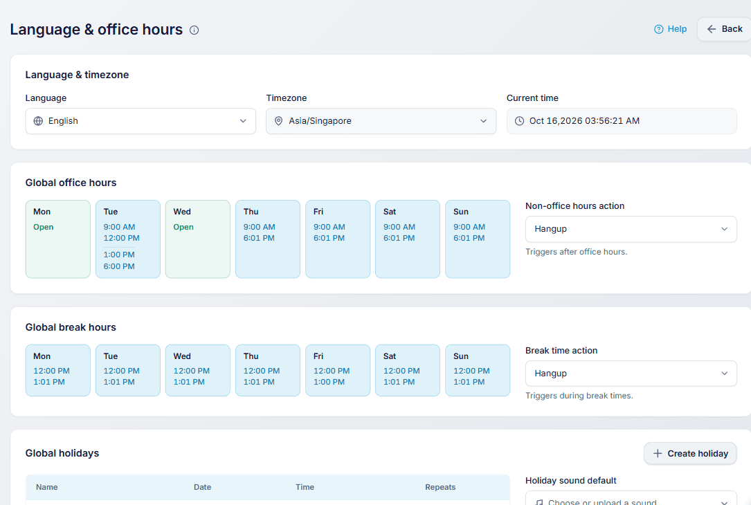 Global office hours with two windows in one day: a morning session and an afternoon session