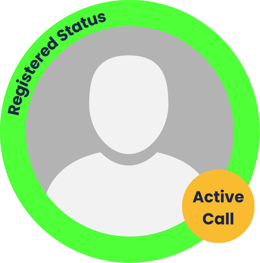 Registered — In Active Call