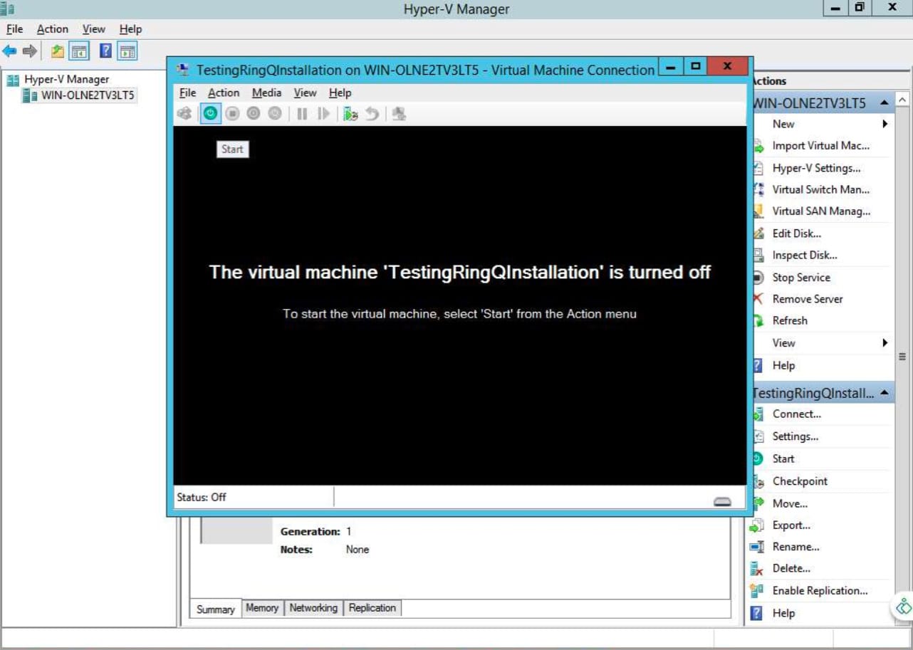 ringq Start the RingQ installation process