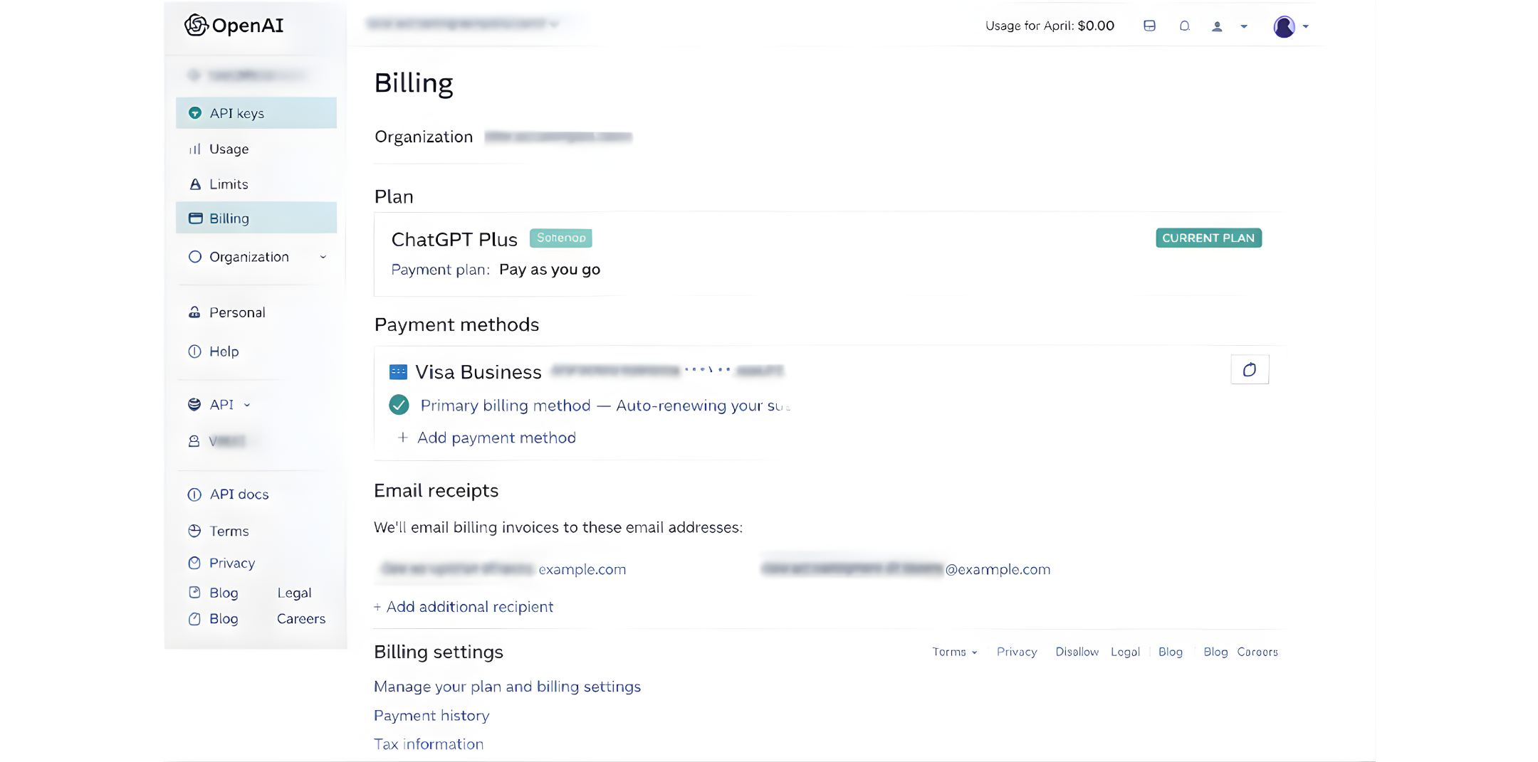 Choose the correct OpenAI account