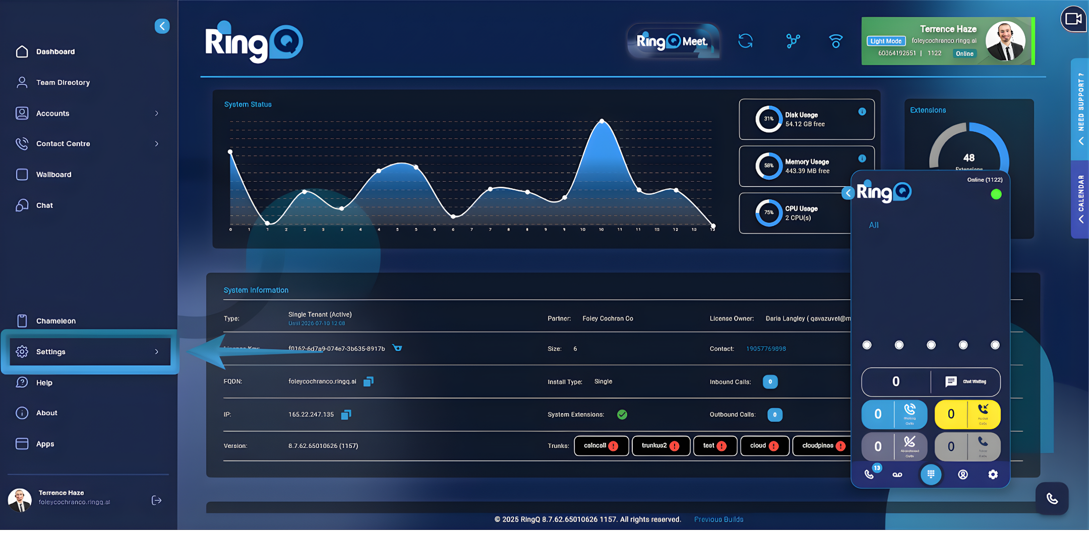 Configuring Facebook with the RingQ Web App