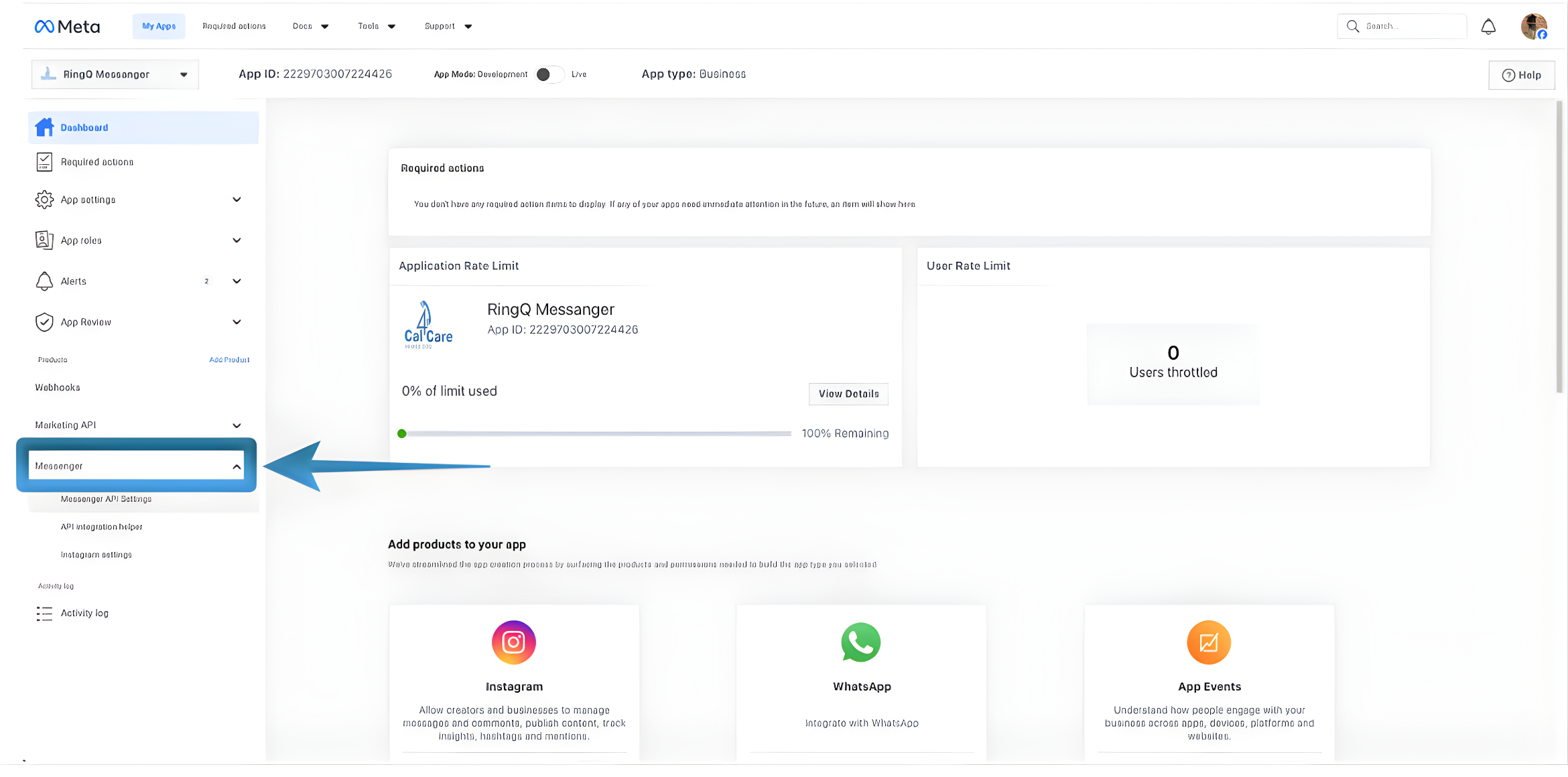 Facebook and RingQ integration