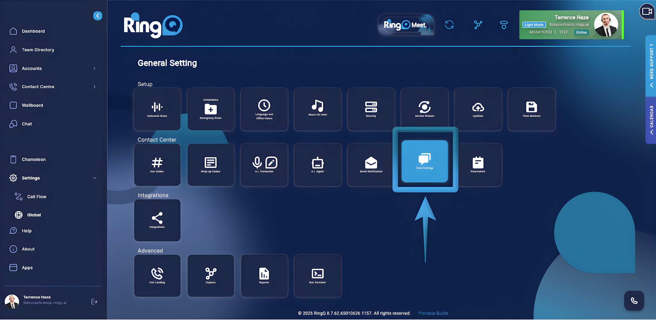 Configuring Facebook with the RingQ Web App