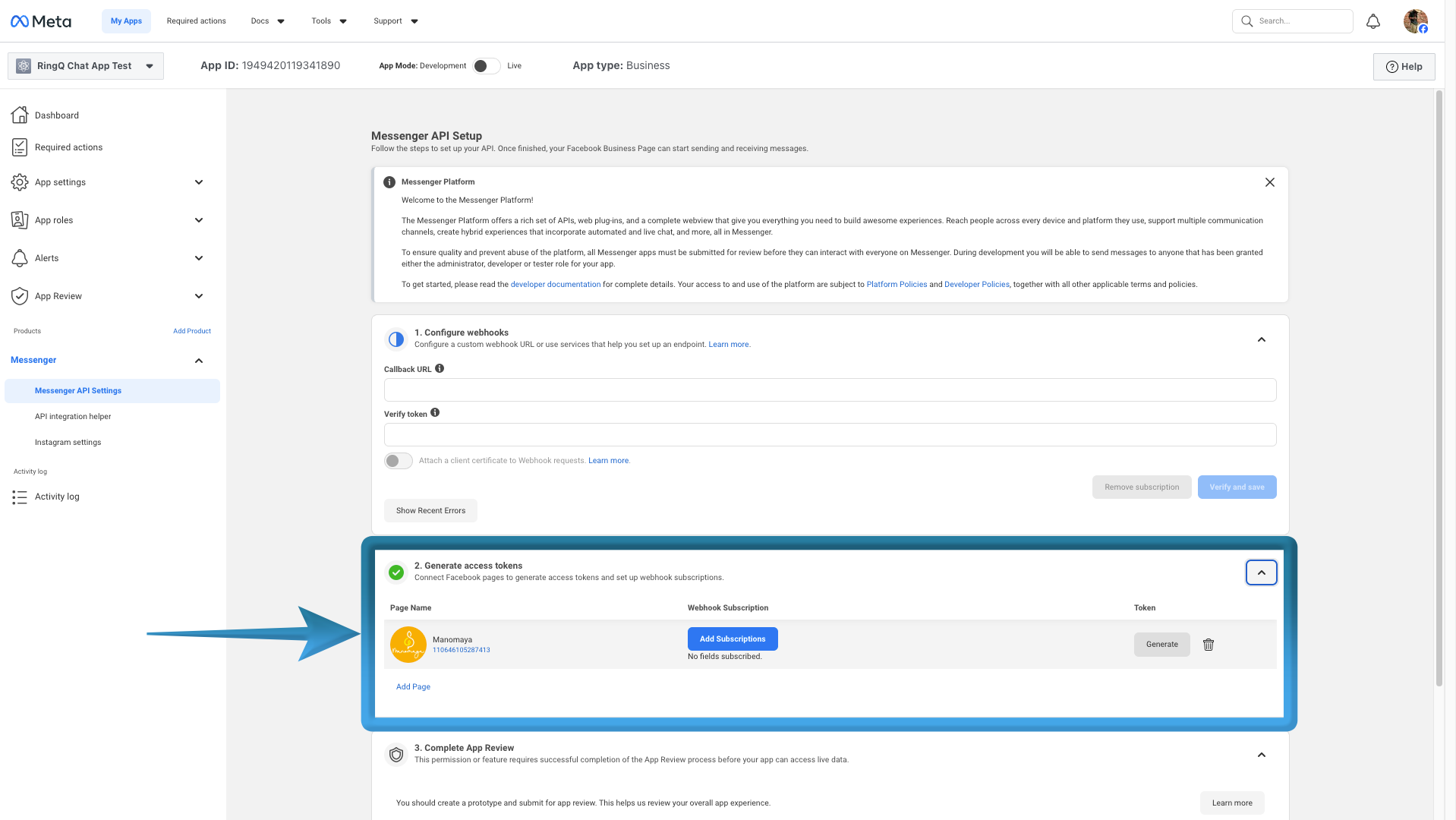 Add products to your Facebook app