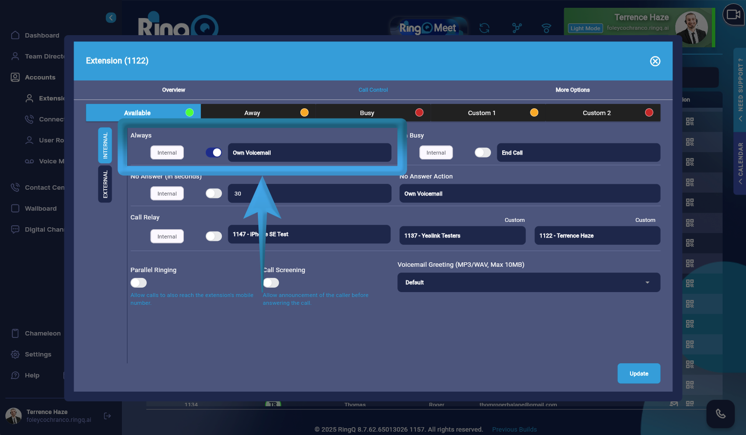Always apply call handling rules.