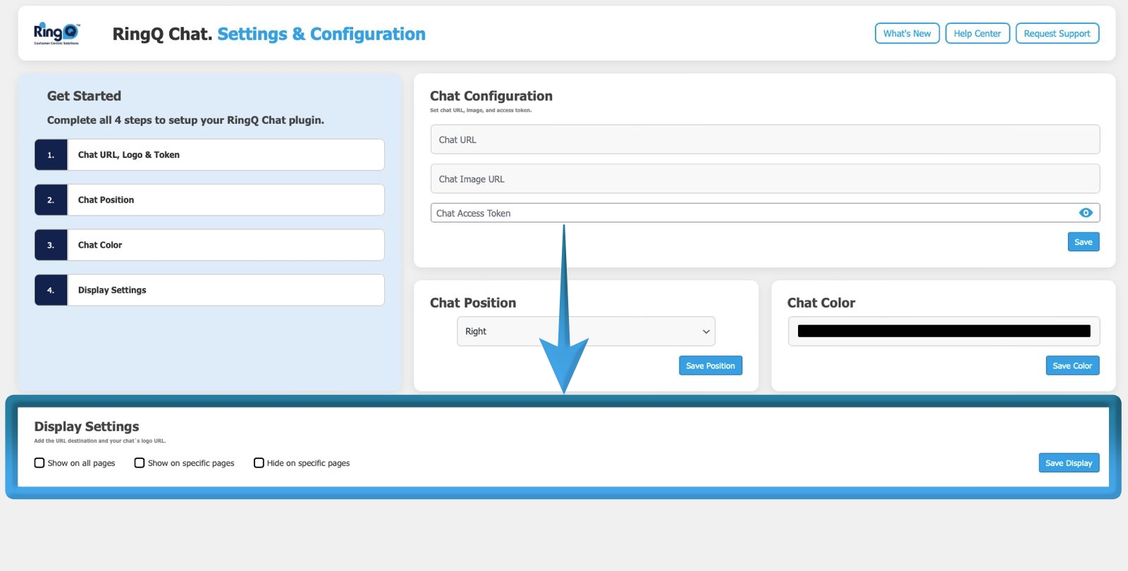 Chat display settings