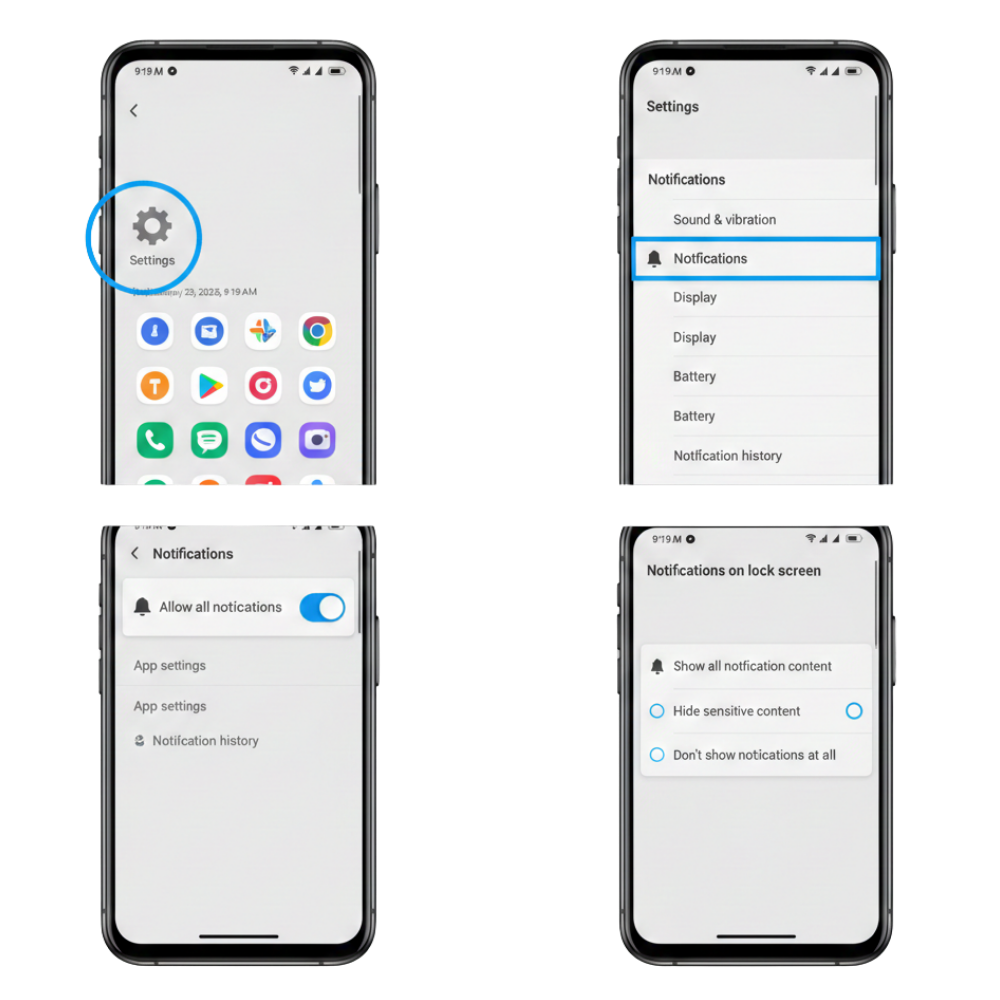 Android System Wide Notifications