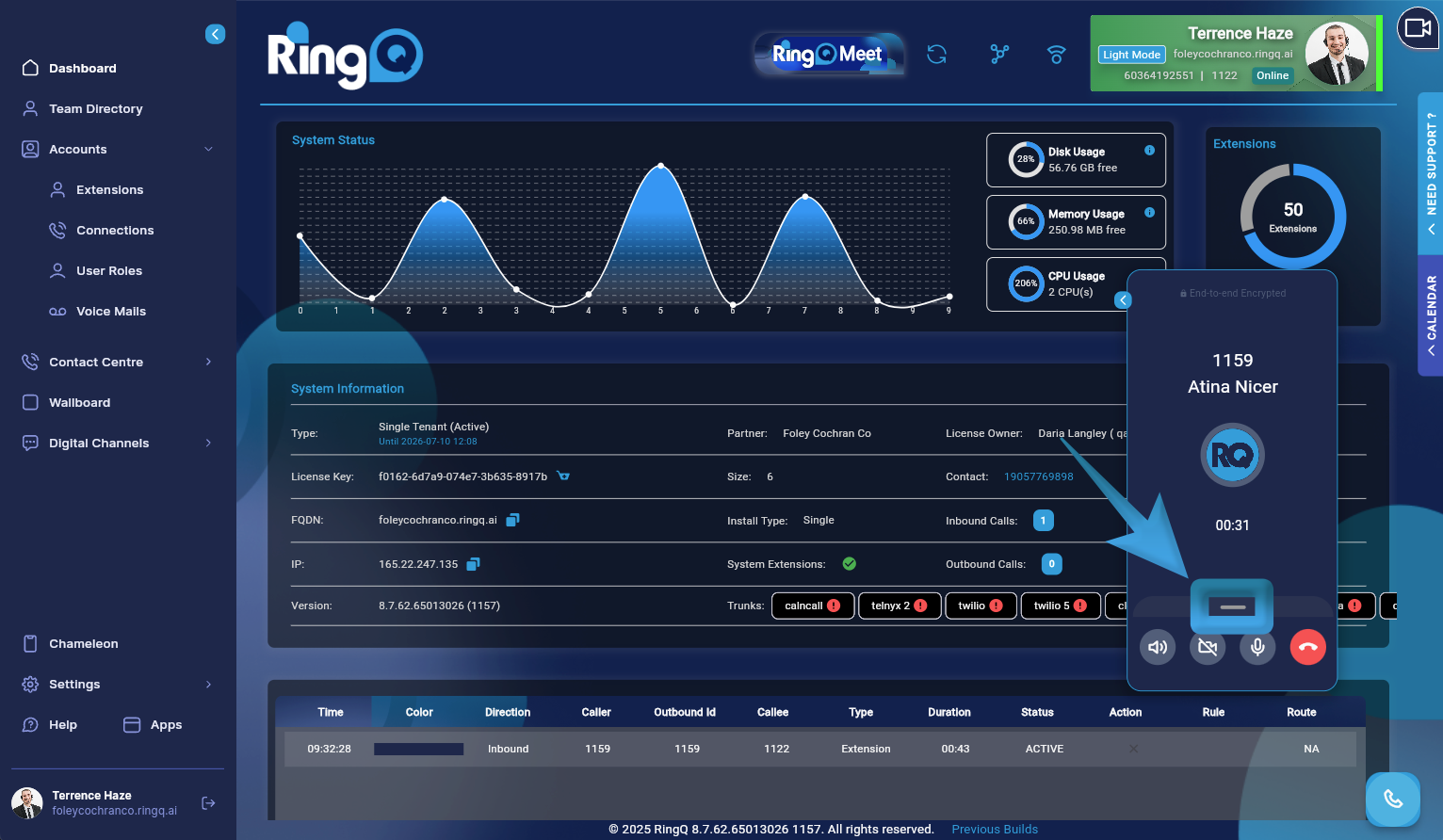 Open call handling options