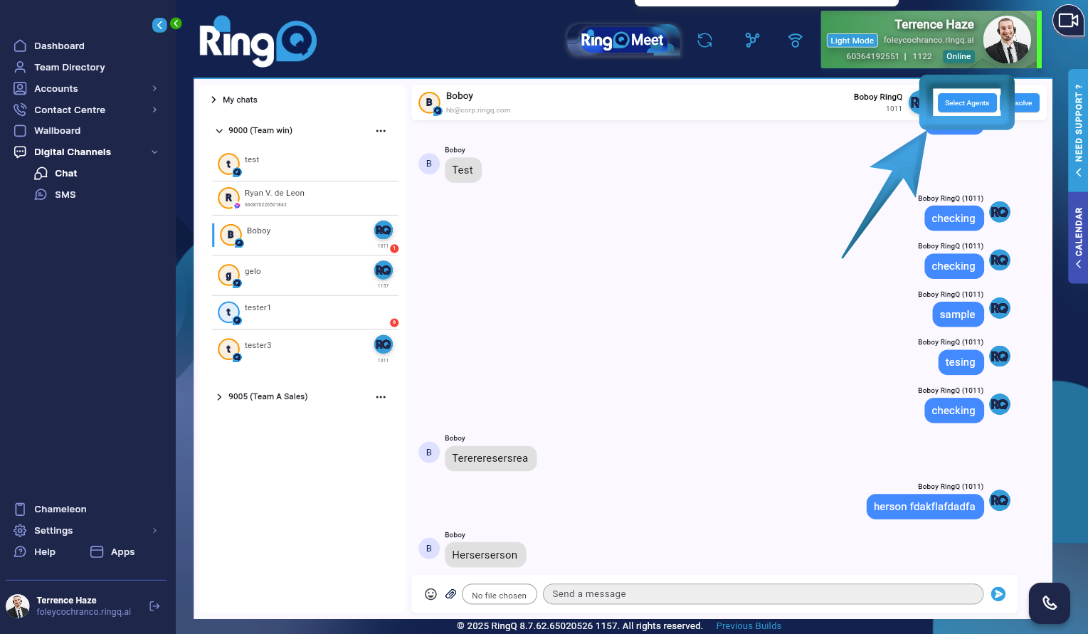 Assigning a Chat to an Agent