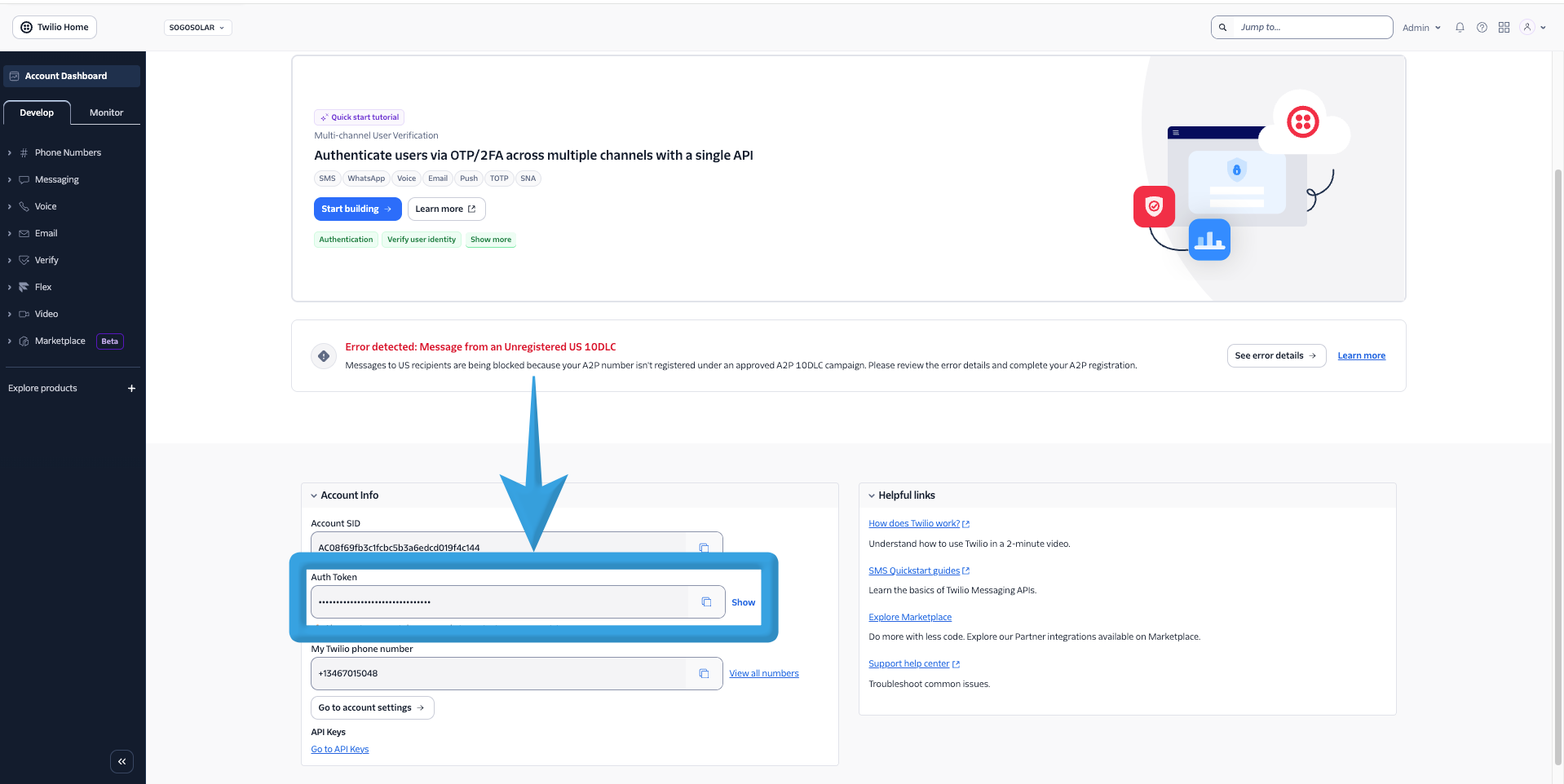 Access Token or Auth Token in Twilio
