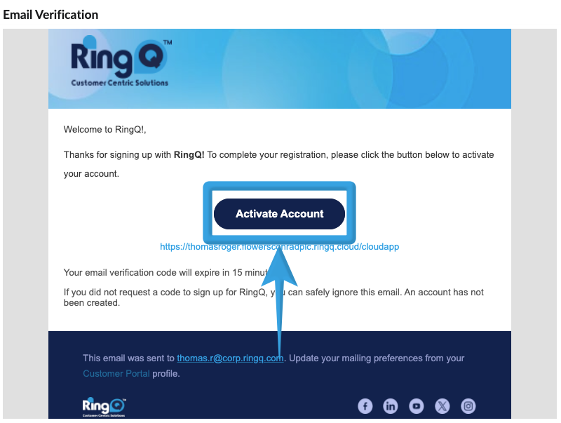 Activate tenant account