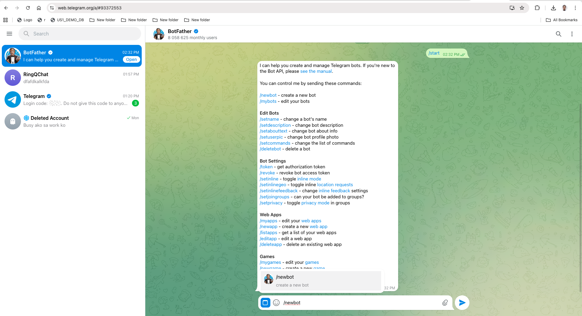 New Telegram Bot