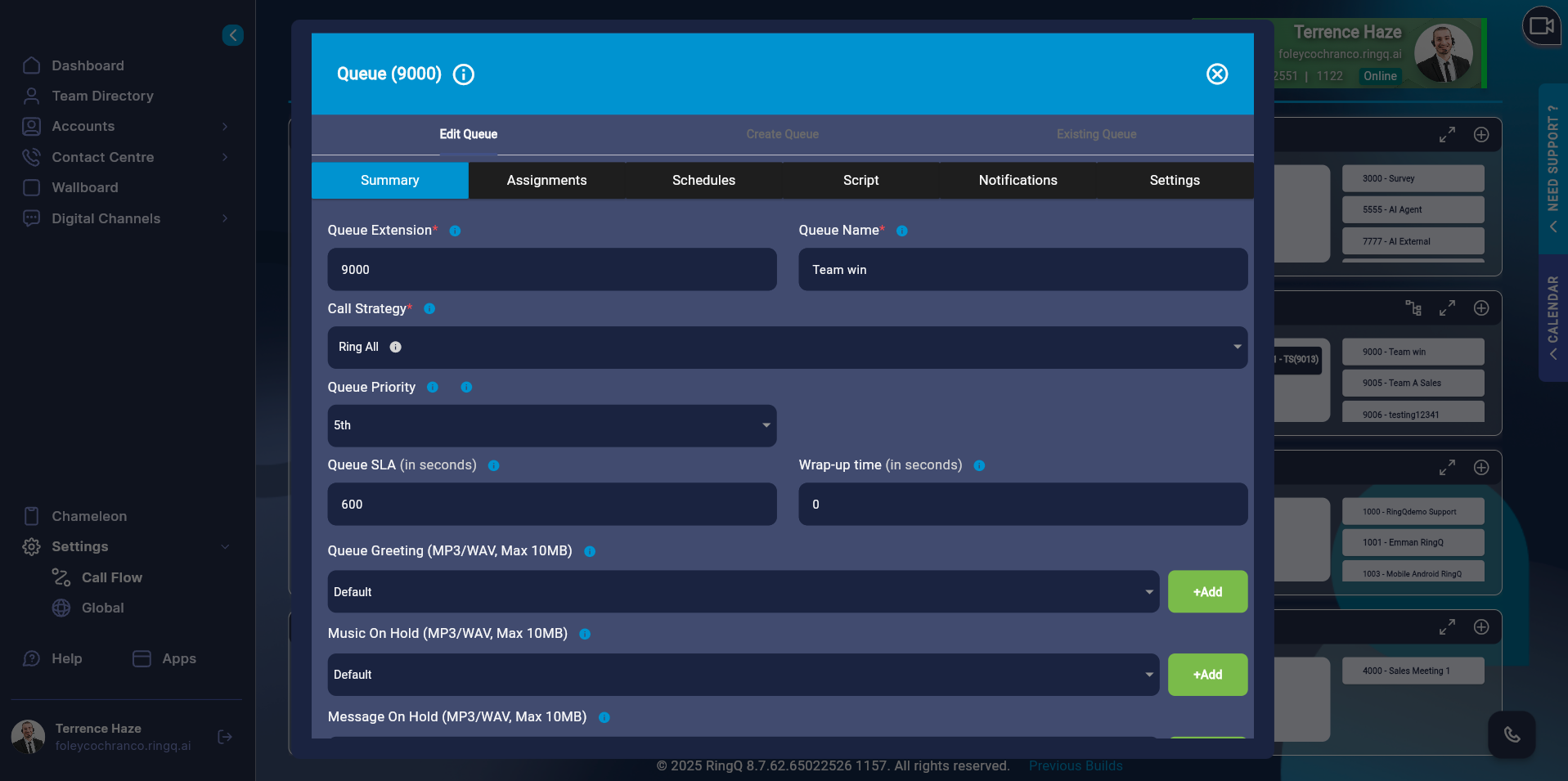 Queues and queue configurations