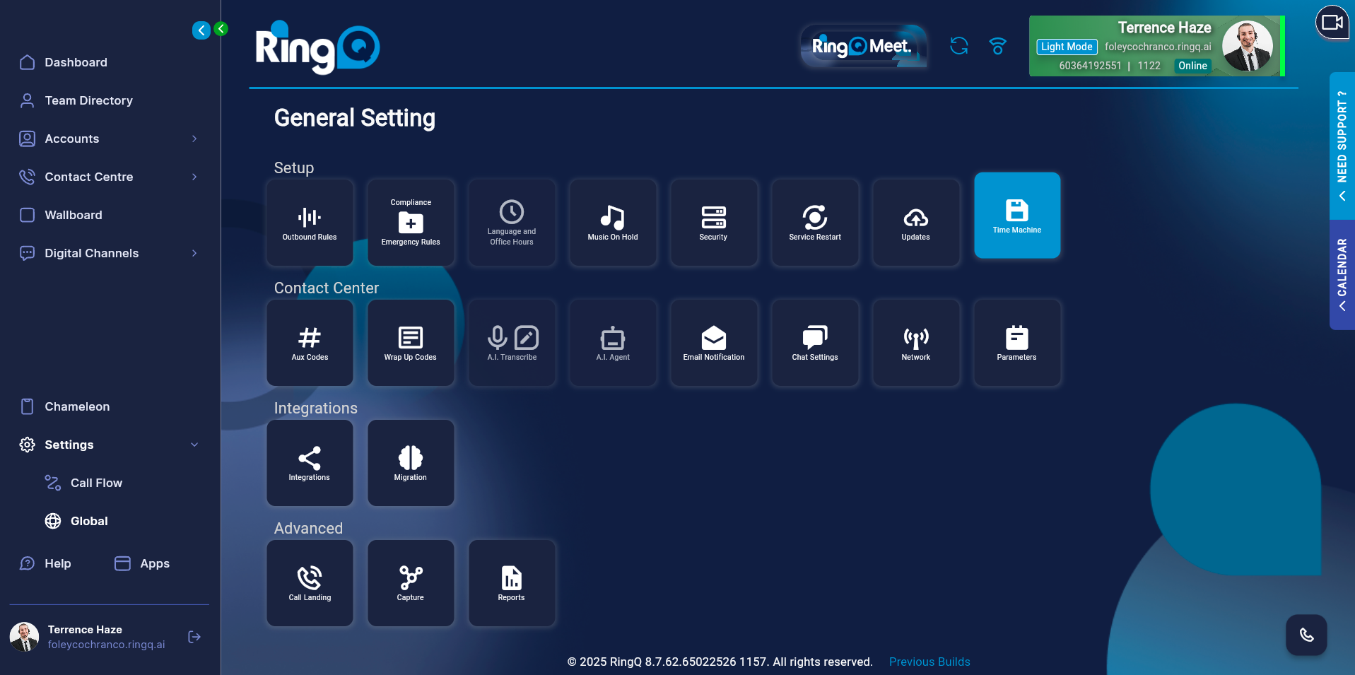 RingQ instance backup with the Time Machine