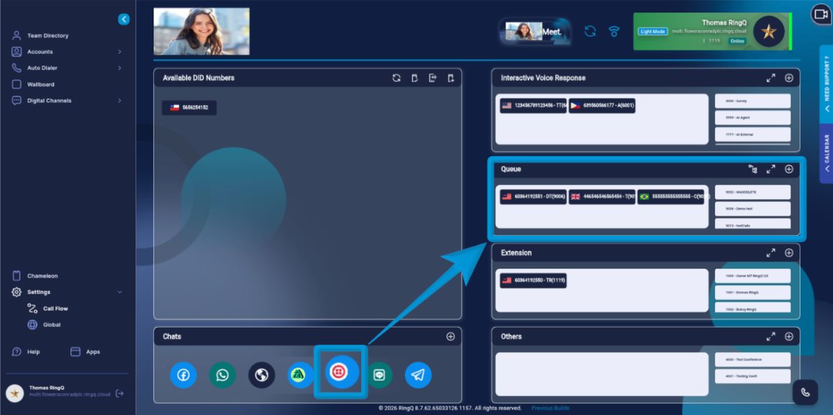 Drag the icon to the Queue section
