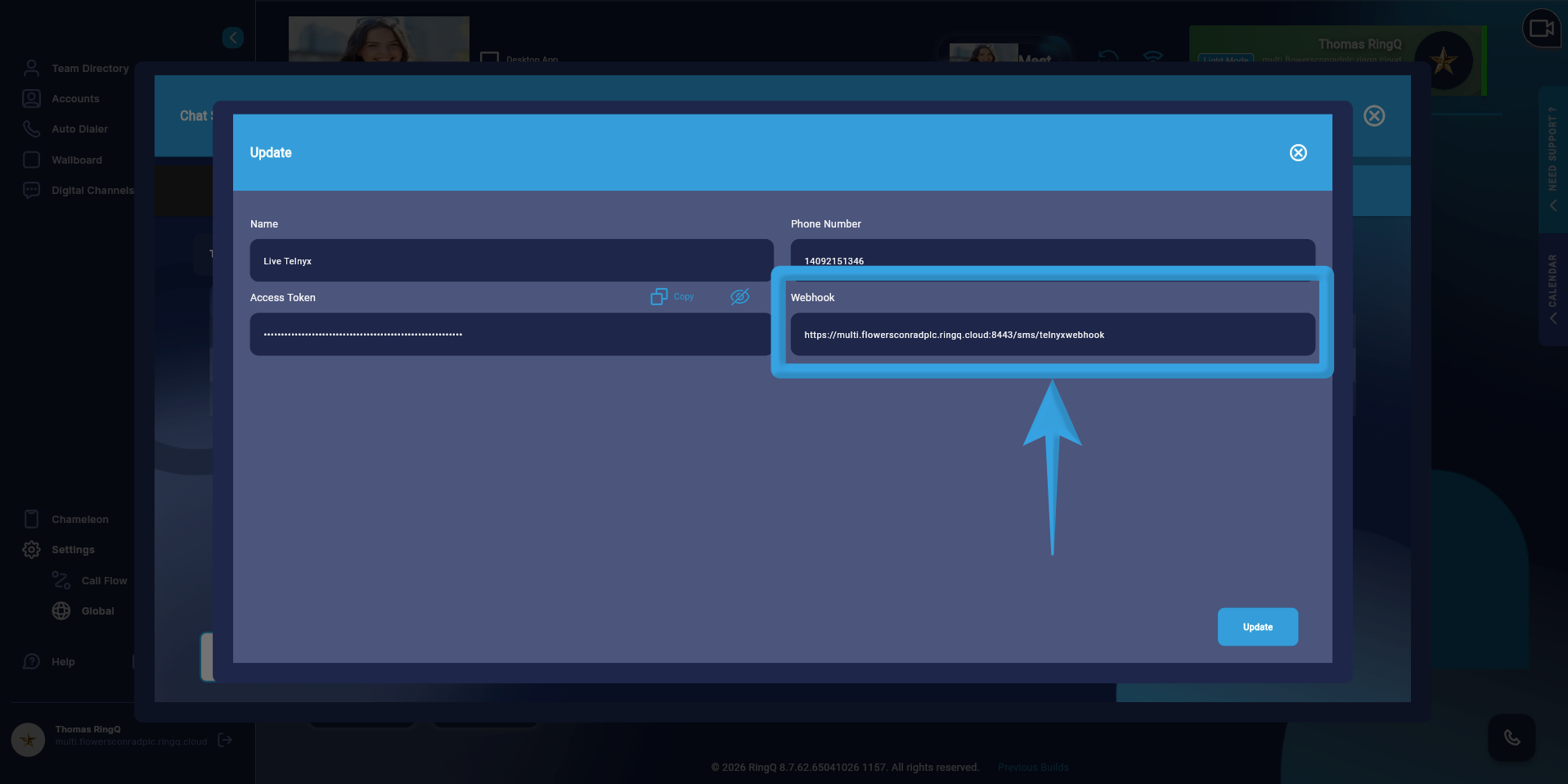 RingQ Telnyx Webhook