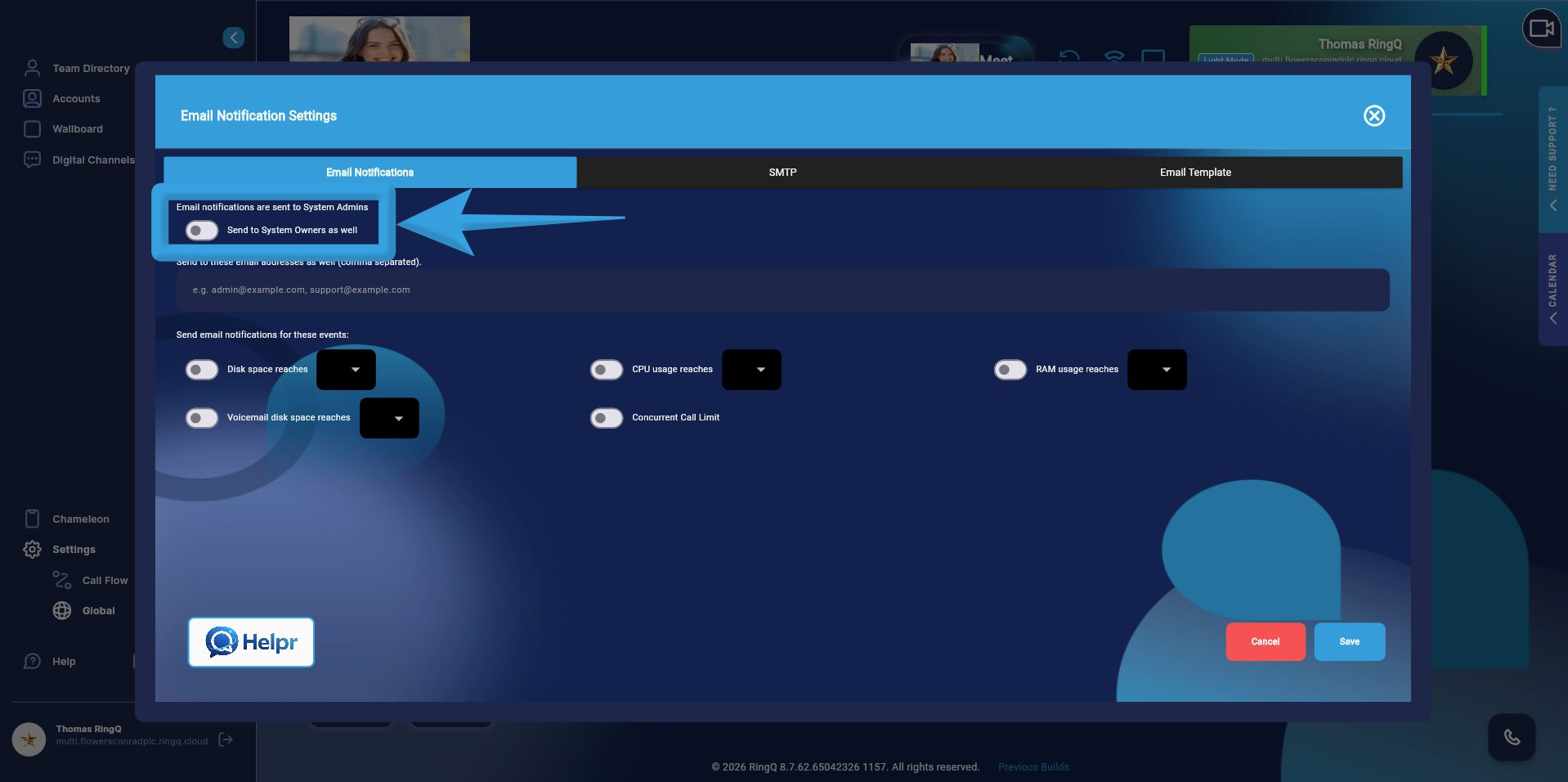 Select email recipients