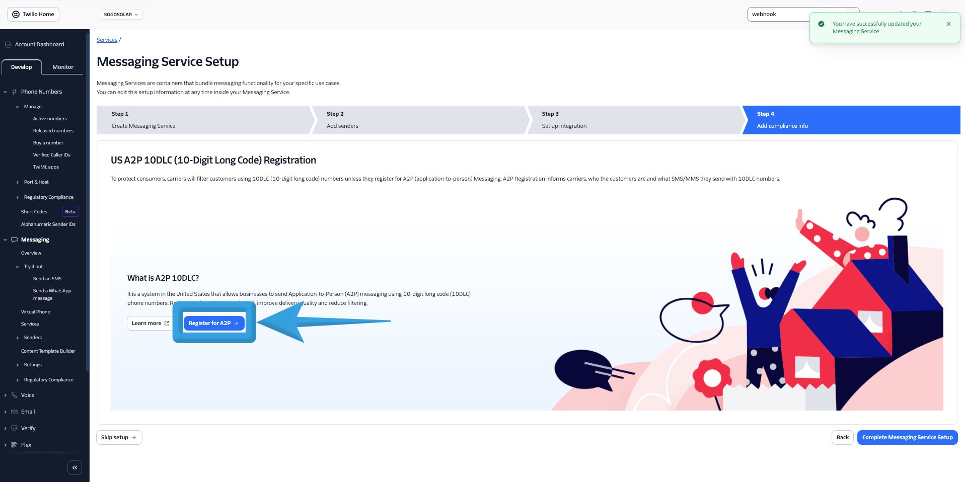 US A2P 10DLC (10-Digit Long Code) Registration
