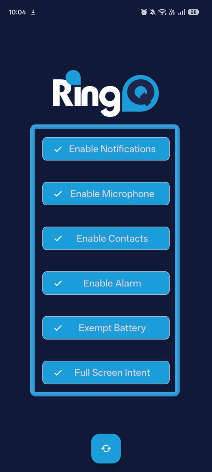 Grant all RingQ app permissions