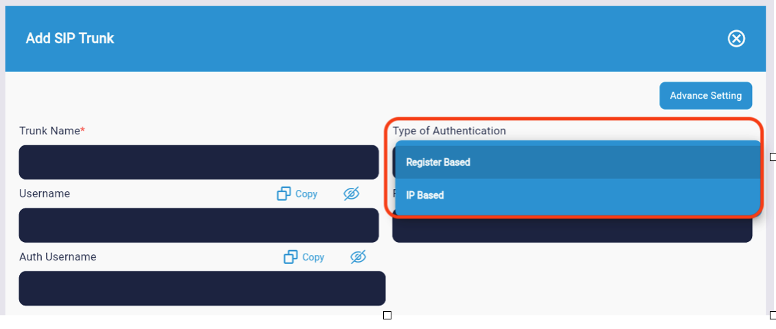 SIP Trunk Authentication